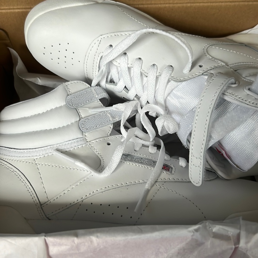 Reebok White Women's High-Top Lace-Up Sneakers